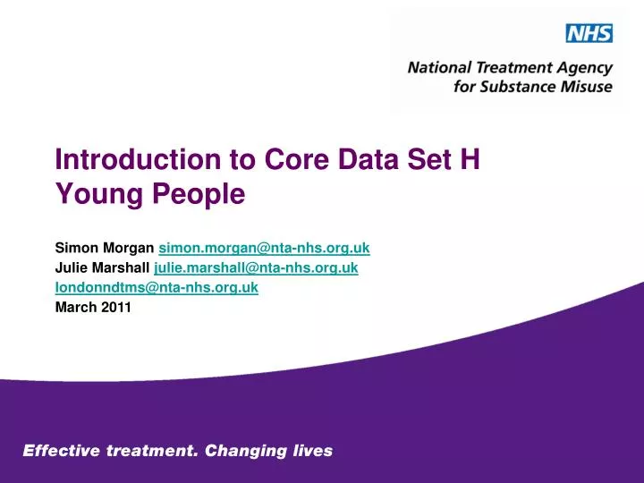introduction to core data set h young people