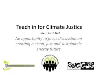 Teach in for Climate Justice