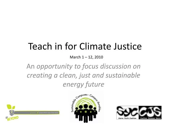 teach in for climate justice