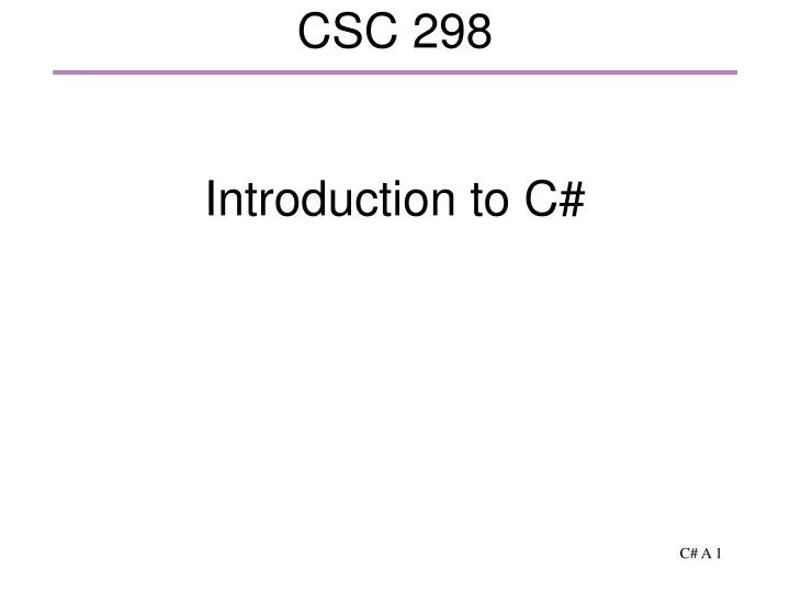 csc 298