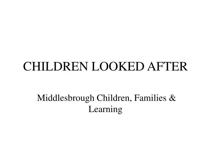 children looked after