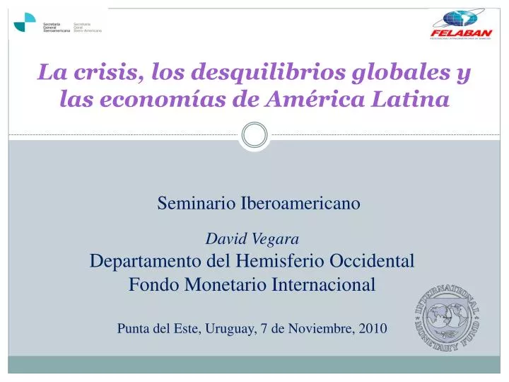 la crisis los desquilibrios globales y las econom as de am rica latina