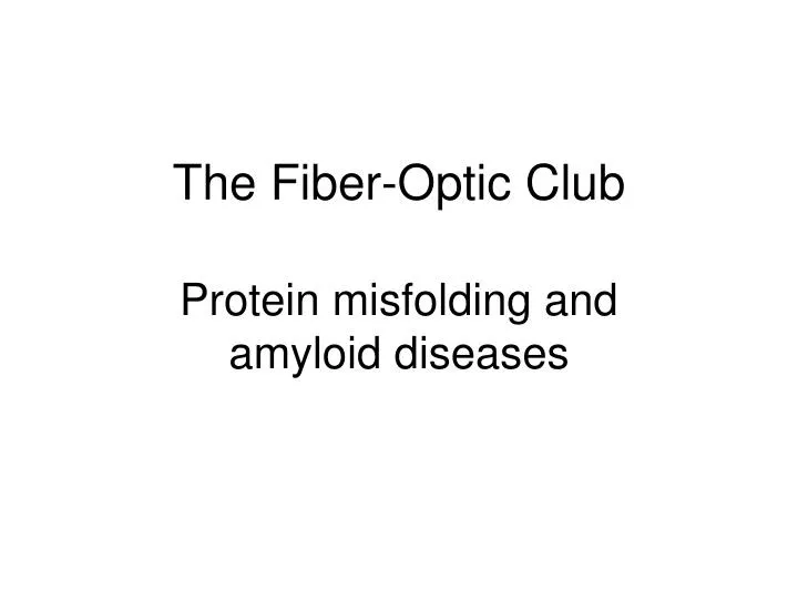 the fiber optic club