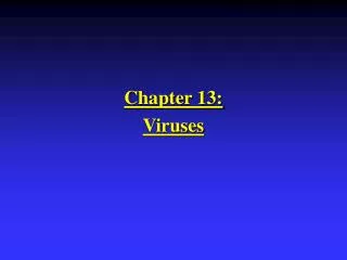 Chapter 13: Viruses