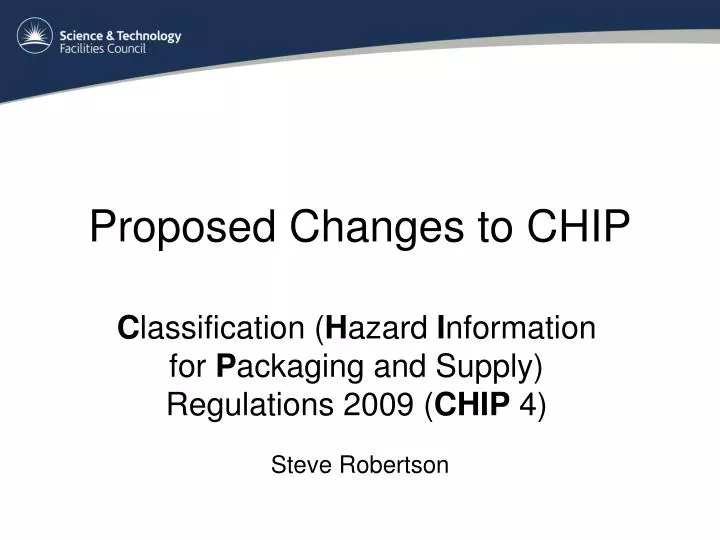 proposed changes to chip