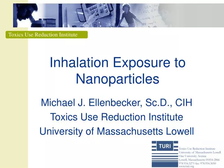 inhalation exposure to nanoparticles