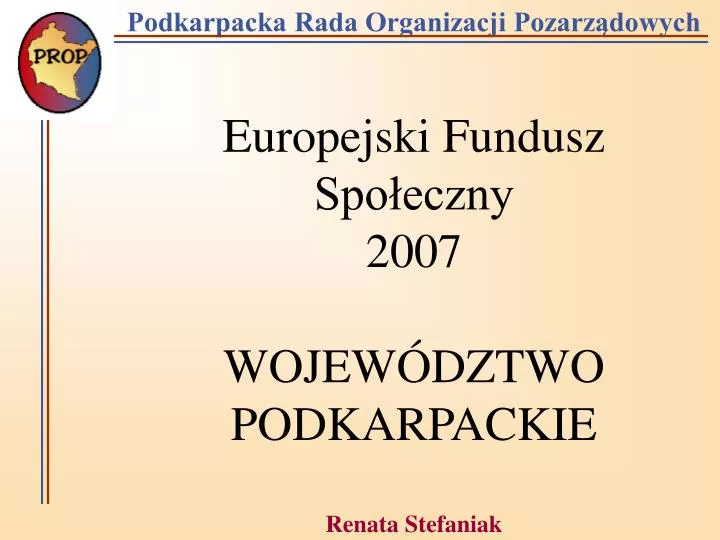 podkarpacka rada organizacji pozarz dowych