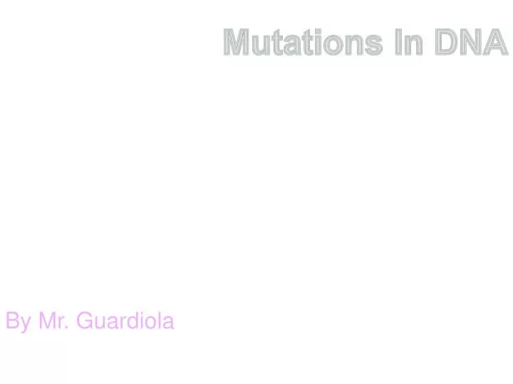 mutations in dna