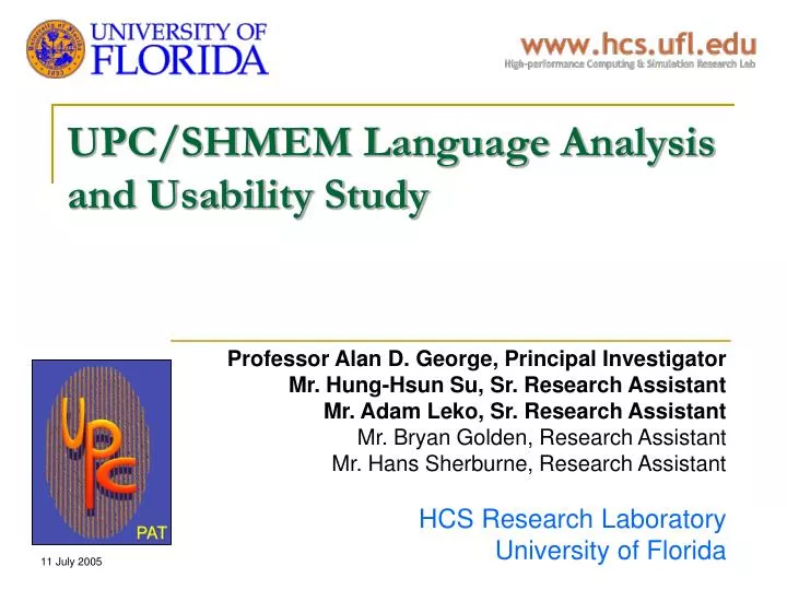 upc shmem language analysis and usability study