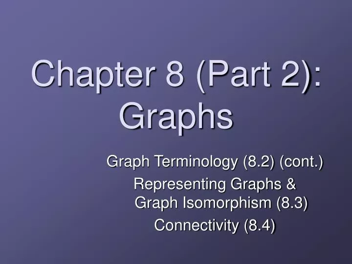 chapter 8 part 2 graphs