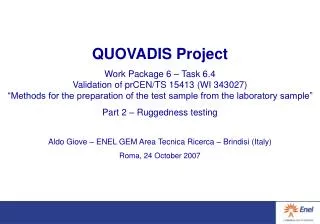 QUOVADIS Project