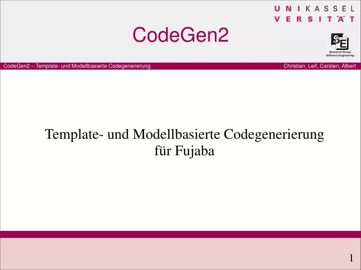 template und modellbasierte codegenerierung f r fujaba