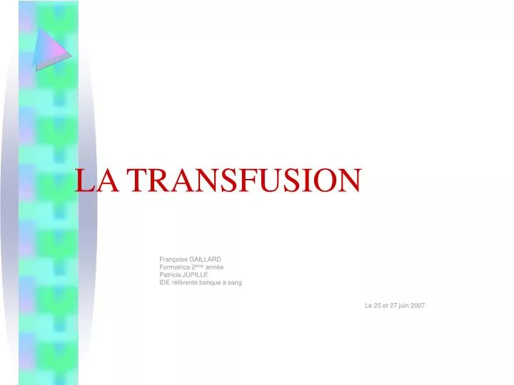 la transfusion
