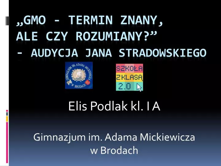 elis podlak kl i a gimnazjum im adama mickiewicza w brodach