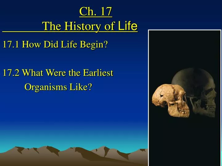 ch 17 the history of life