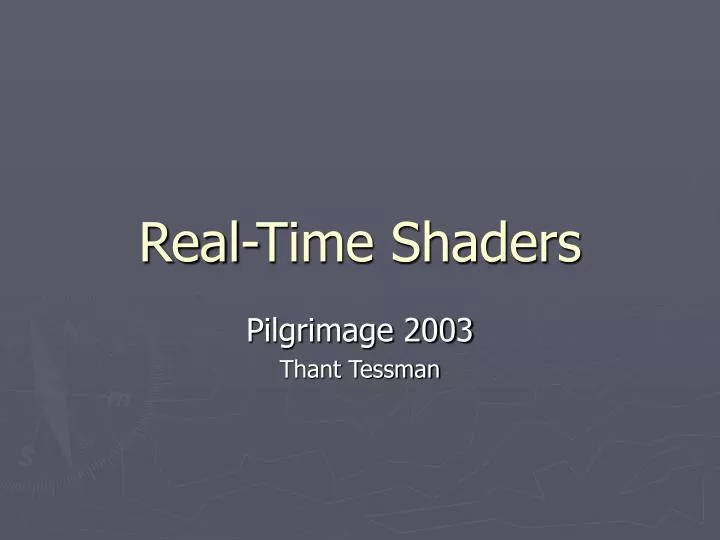 real time shaders
