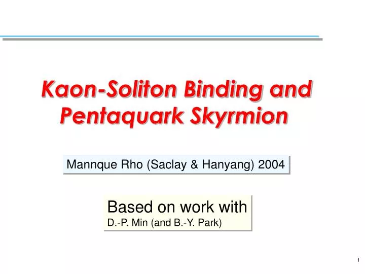 kaon soliton binding and pentaquark skyrmion