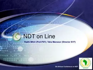 NDT on Line