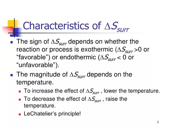 characteristics of s surr