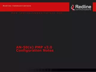 AN-50(e) PMP v3.0 Configuration Notes