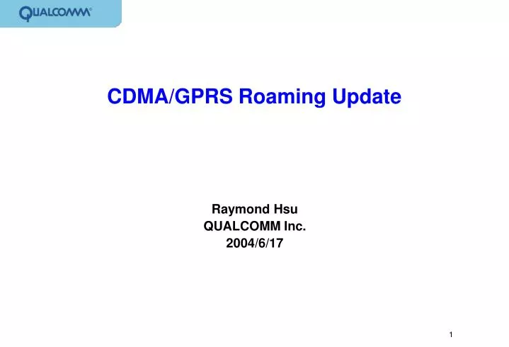 cdma gprs roaming update