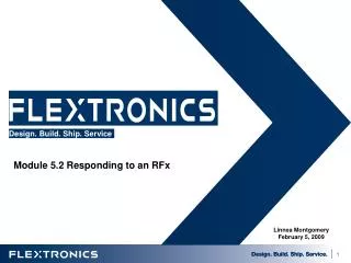 Module 5.2 Responding to an RFx