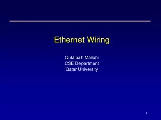 Ethernet Wiring
