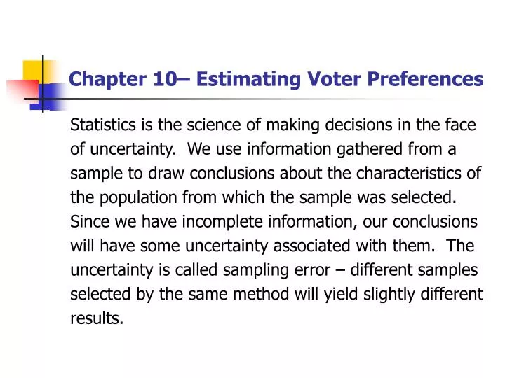 chapter 10 estimating voter preferences