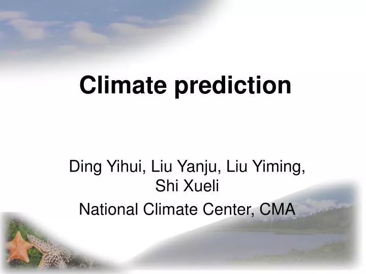 climate prediction