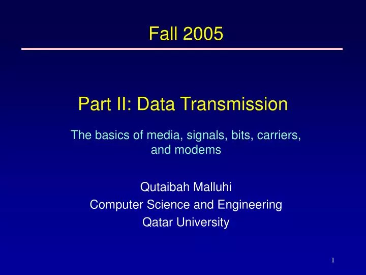 part ii data transmission