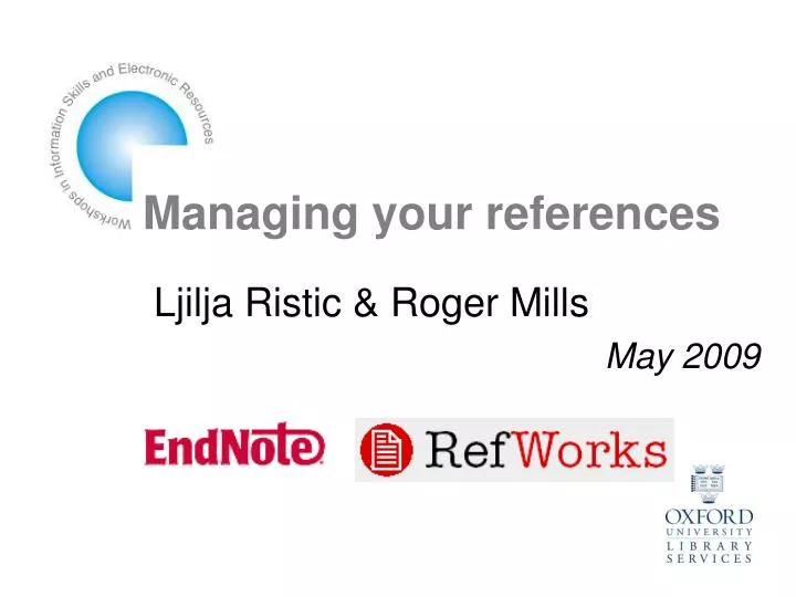 managing your references