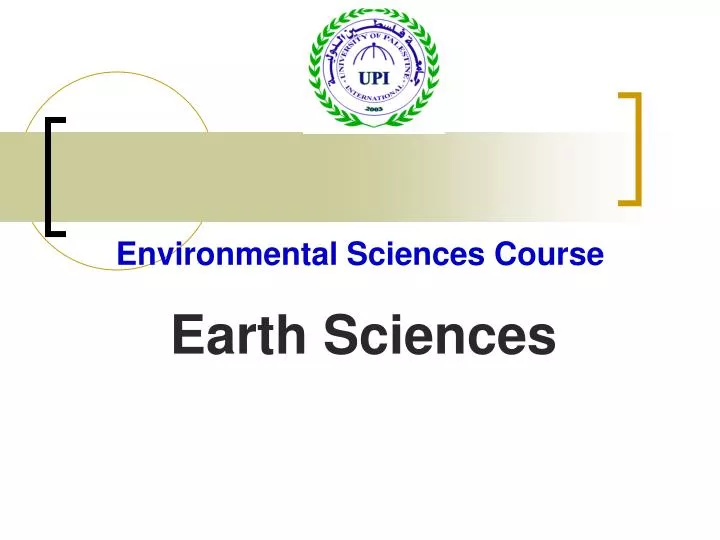 environmental sciences course earth sciences