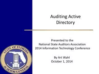 Auditing Active Directory