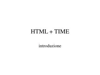html time