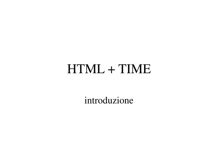 html time