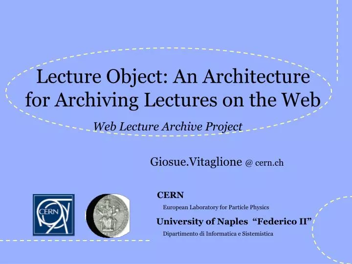 lecture object an architecture for archiving lectures on the web