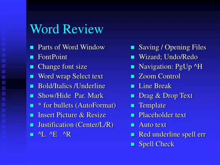 word review