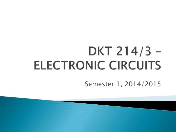 dkt 214 3 electronic circuits