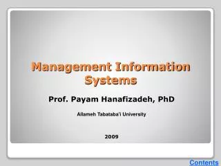 Management Information Systems