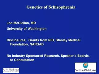 Genetics of Schizophrenia