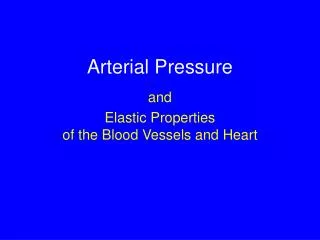Arterial Pressure