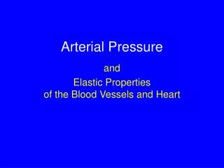 arterial pressure