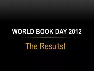 World Book Day 2012