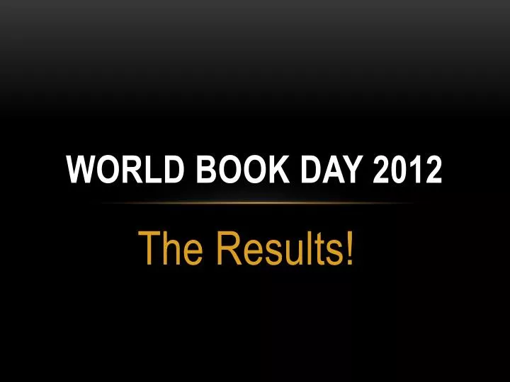 world book day 2012