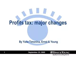 Profits tax: major changes