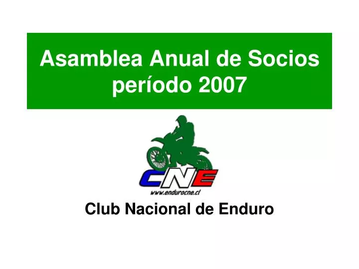 asamblea anual de socios per odo 2007