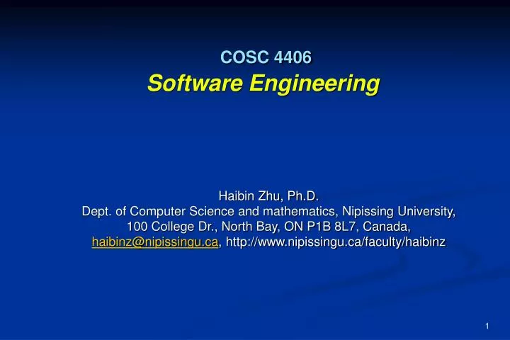 cosc 4406 software engineering