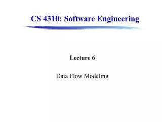 Lecture 6 Data Flow Modeling