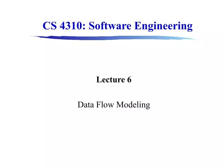 lecture 6 data flow modeling