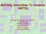 Matching Internships To Students (MITS) - slide 1